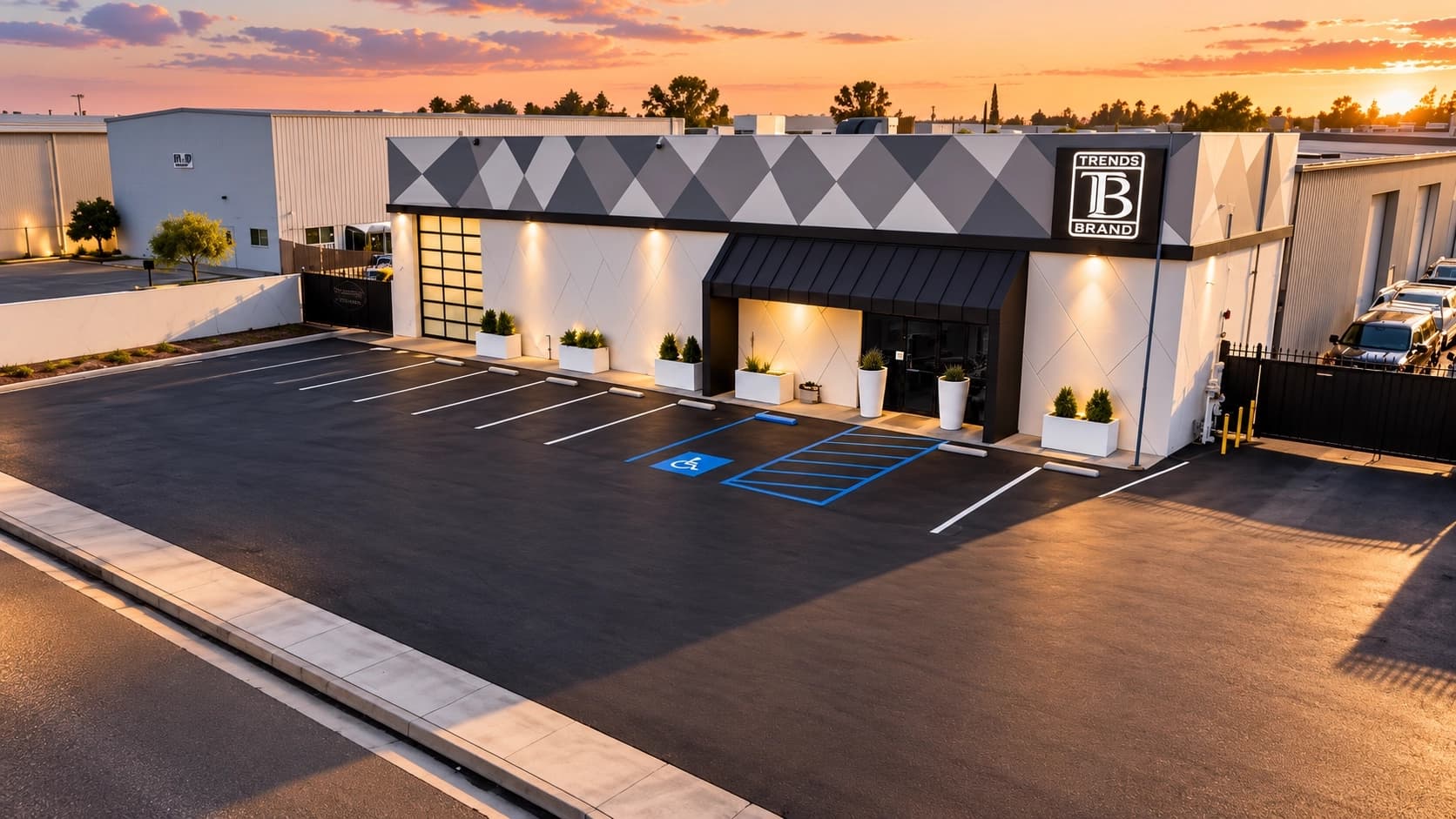 Trends Collision Center shop exterior in Bakersfield
